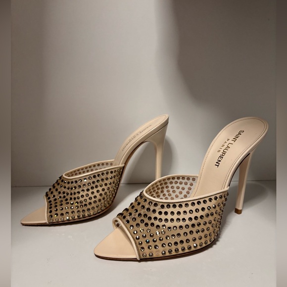Gippy Crystal Mesh Stiletto Mules. (It’s missing 2 crystals) - Picture 2 of 5